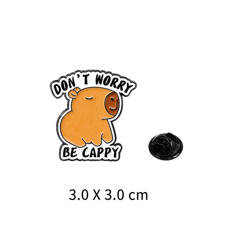 

Капибара и юдзу эмалевые булавки индивидуальные значки украшения в виде животных подарок для друзей подарок as the picture