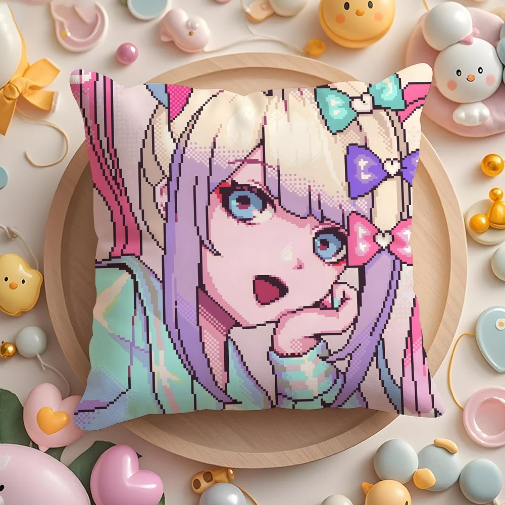 Cute NEEDY GIRL OVERDOSE Cushion Cover Home & Car Multi-Scene Pillow Cover - Reversible, Soft & Durable for Daily Use