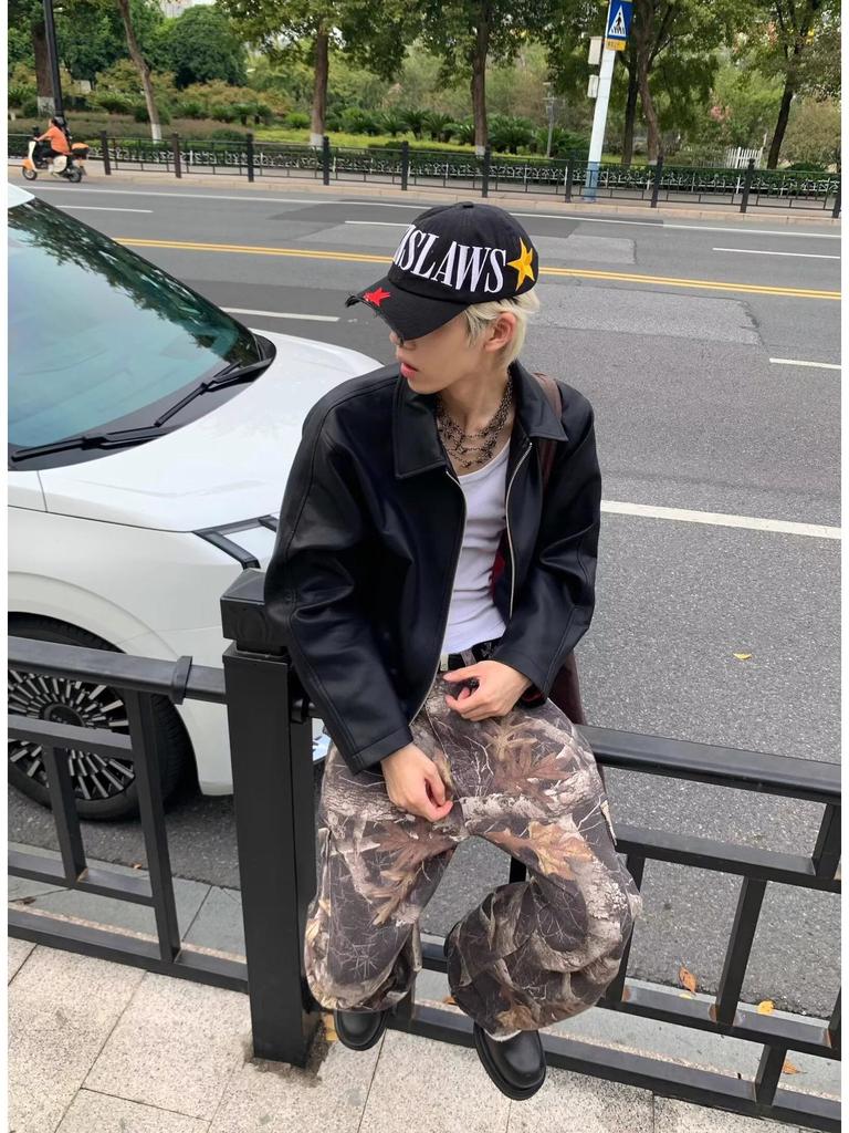 Men's American Style Loose Fit PU Leather Jacket - Autumn/Winter 2025 Edition