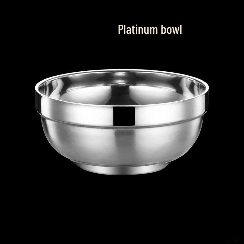 ZISIZ 18cm Double-Wall Stainless Steel Insulated Rice Bowl (2-Pack)