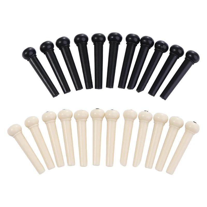12 Acoustic Guitar Bridge Pins, Fixed Tuning, Durable Tailpiece Performance, School String Nail Instrument Set, Music Instrument