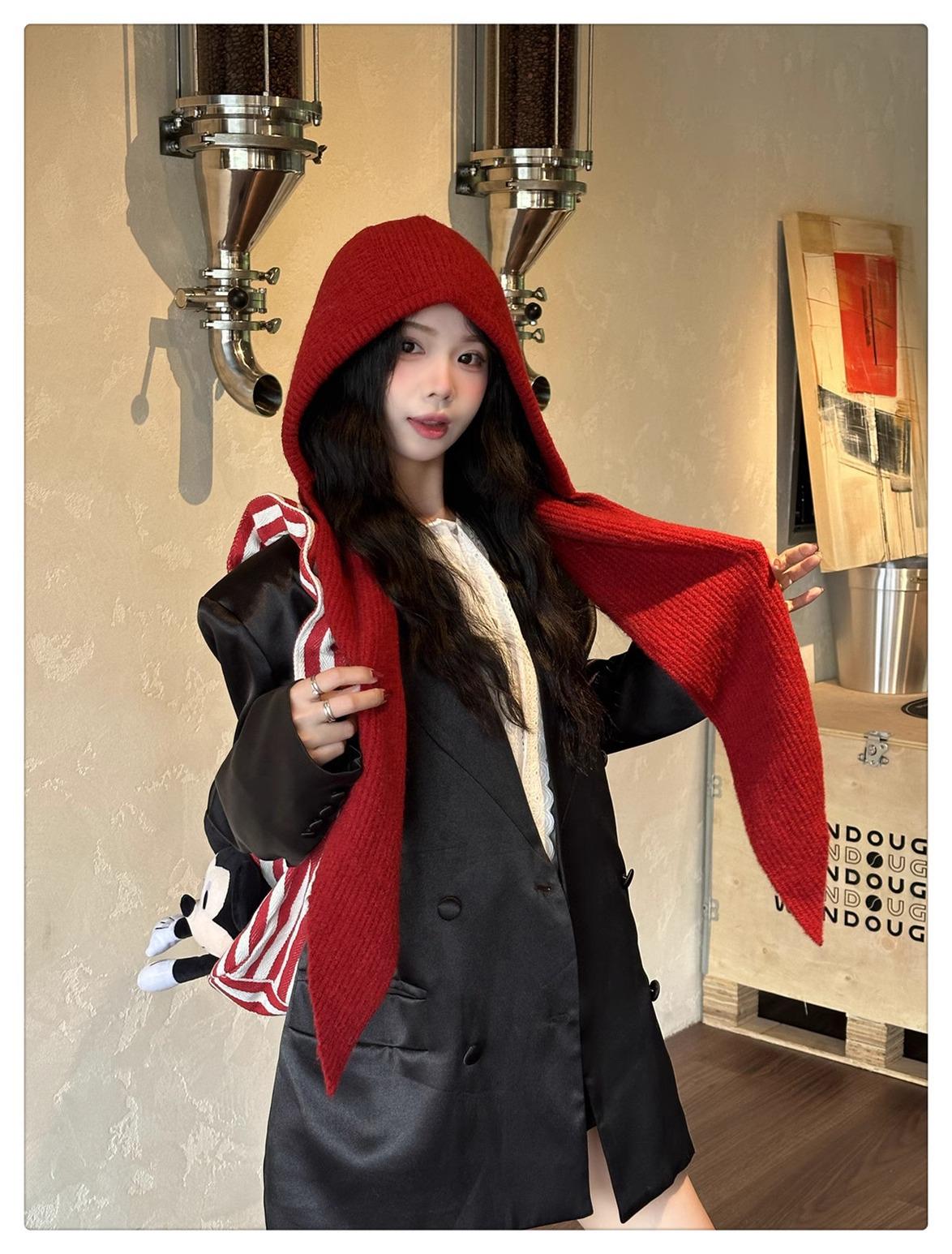 

Зимняя вязаная балаклава в корейском стиле: Теплая шерстяная шапка с защитой ушей для мужчин и женщин