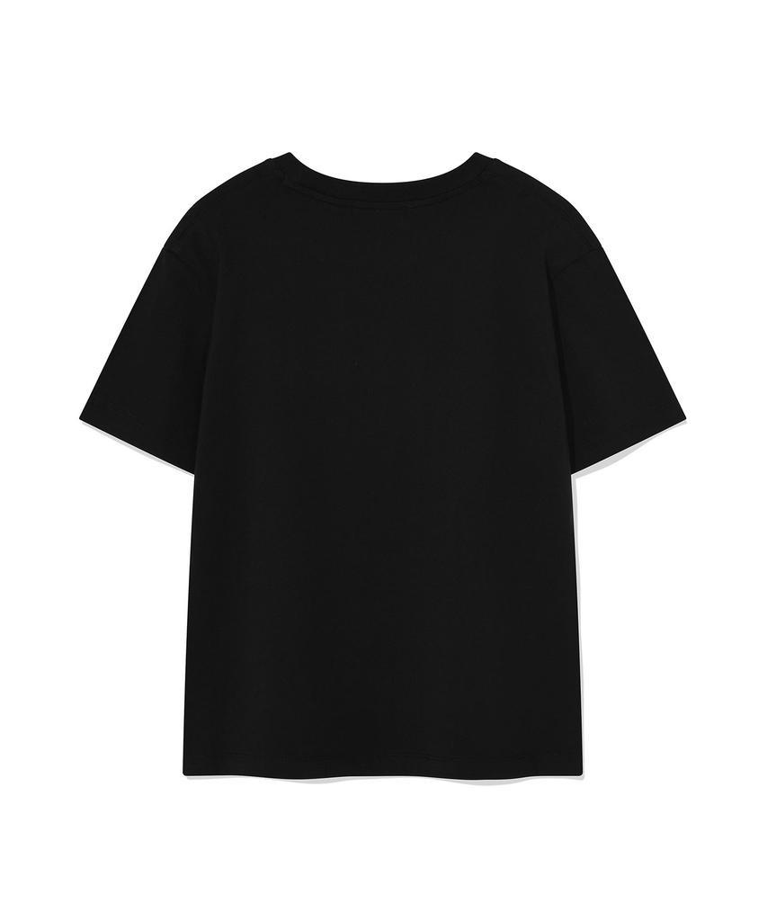 WACKY WILLY Women'S Lily Wappen Short Sleeve T-Shirt Black