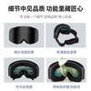 Anti-fog ski goggles with double-layer magnetic lenses, outdoor sports UV protection goggles for men and women