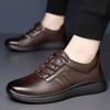 Men's shoes autumn and winter first-layer casual men's fashion breathable soft-soled casual leather shoes men