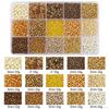 15 Colors Glass Beads Set for Bracelet Making Tube Kit Spacer Handcrafted DIY Craft
