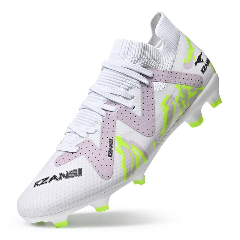 Spot Retail Soccer Shoes High Top AG Long Nails Youth Student Training Shoes TF Broken Nails Artificial Grass Boots Footba Shoes