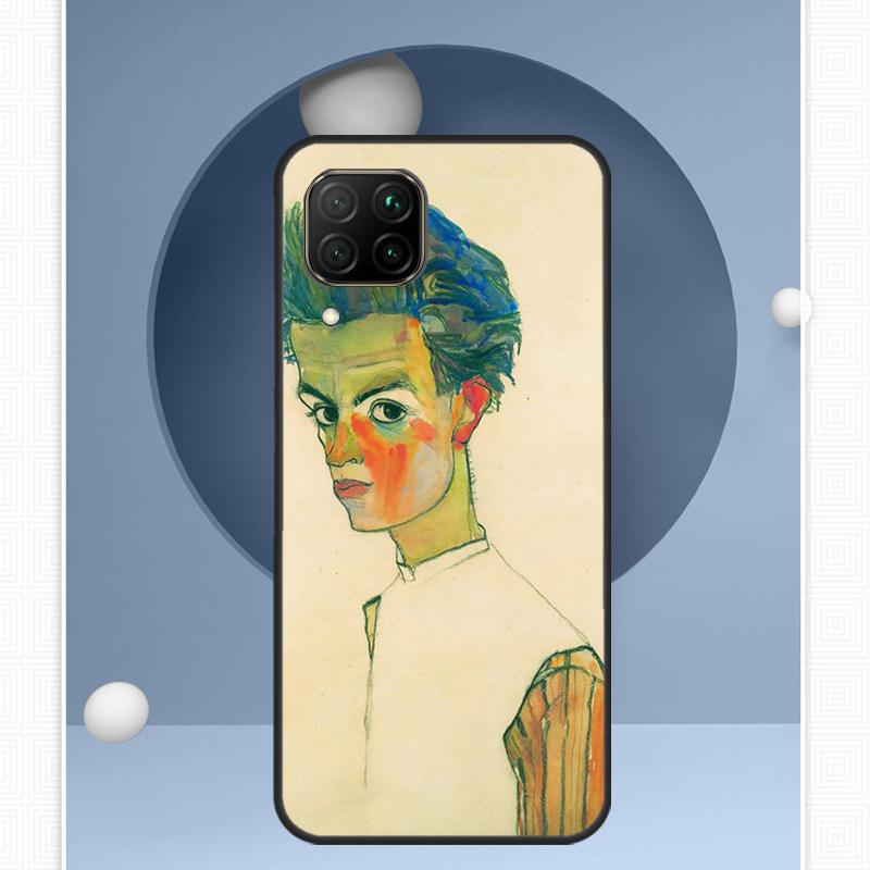 Egon Schiele For Huawei Nova 12i 12s 11i 8i Y91 Y60 Y70 Y72 Y90 Y61 9 10 SE P20 P40 Lite P30 P60 Pro Case