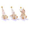1Pc Christmas Santa Claus Elk Sleigh Doll Window Display Ornaments, for Living Room Window Glass Door Christmas Tree Decoration