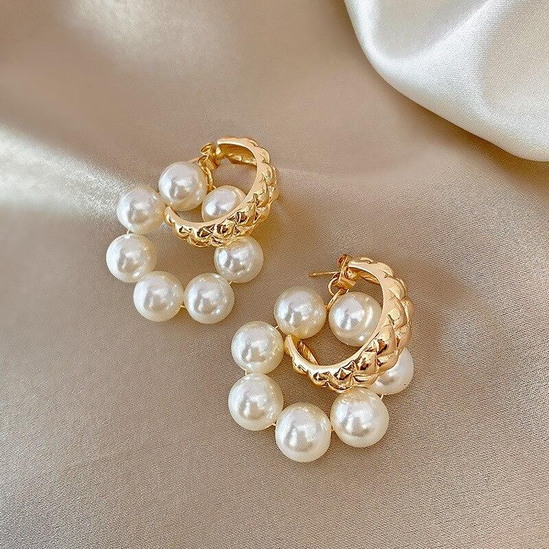 

Винтажные серьги-капли с имитацией жемчуга для женщин 2025 года, модные золотые корейские серьги Brincos, серьги в стиле бохо для девушек, ювелирные изделия в подарок бездна