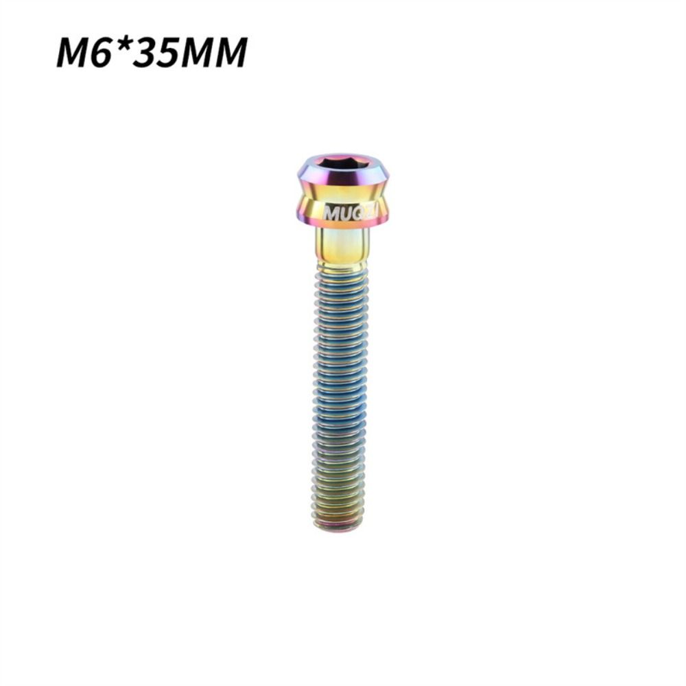 Titanium Zinc Zinc Alloy Bicycle Stem Top Cap Screw M6x30/35mm Bicycle Headset Cover Screws Road Bikes
