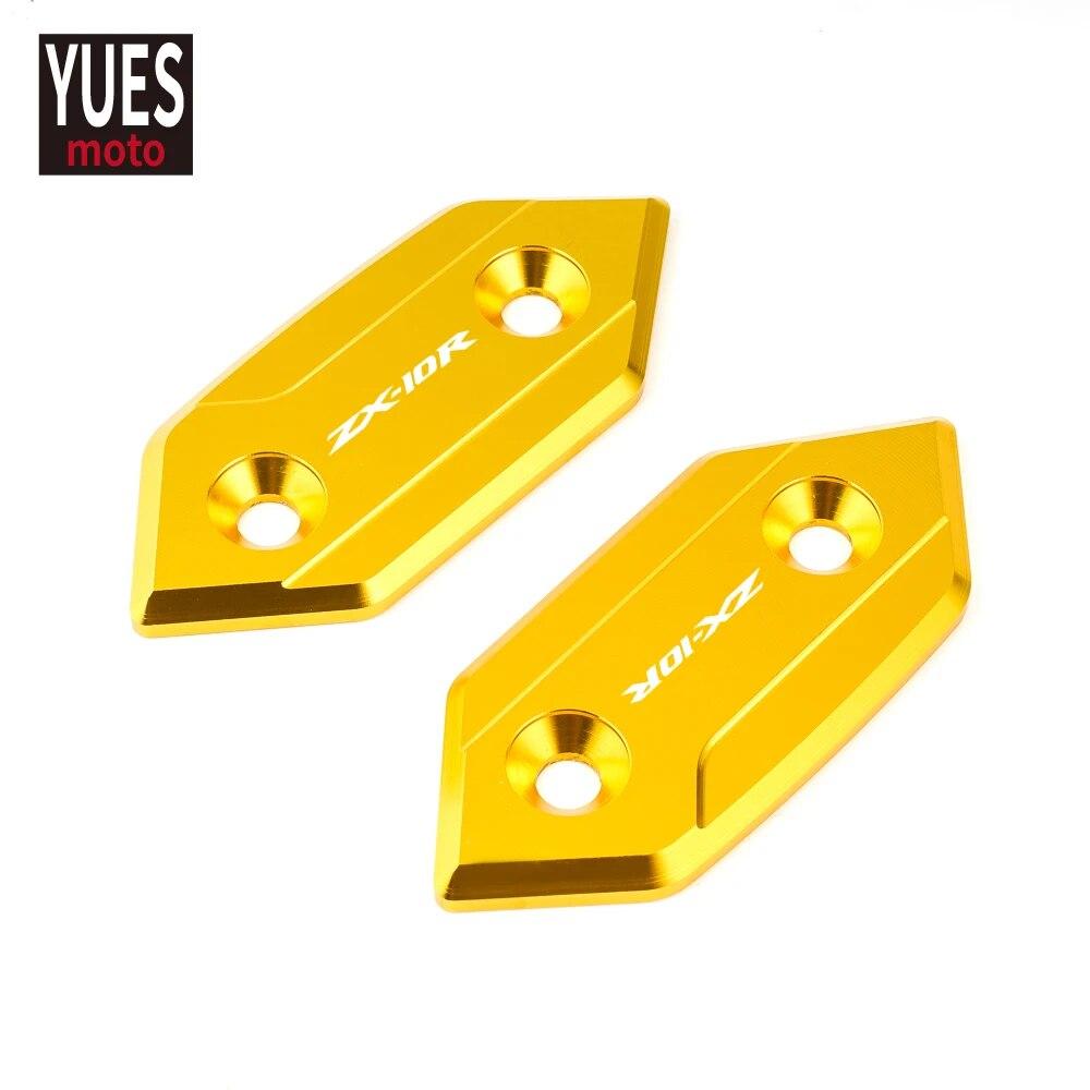 Akcesoria motocyklowe Pokrywa otworu lusterka CNC Aluminium Dla Kawasaki ZX10R ZX 10R 2008 2009 2010