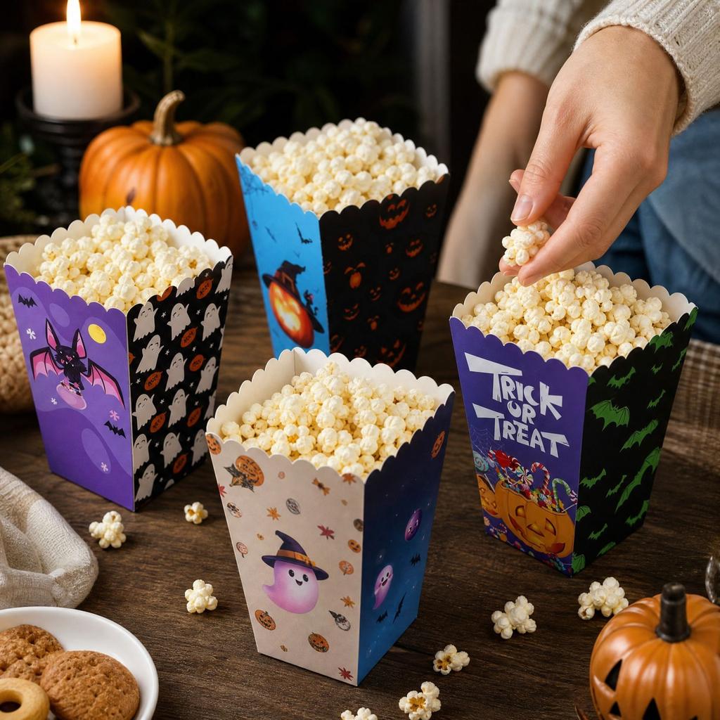 Halloween Boxes for Baking Treats, Festive Party Snack Containers for Holiday Celebrations