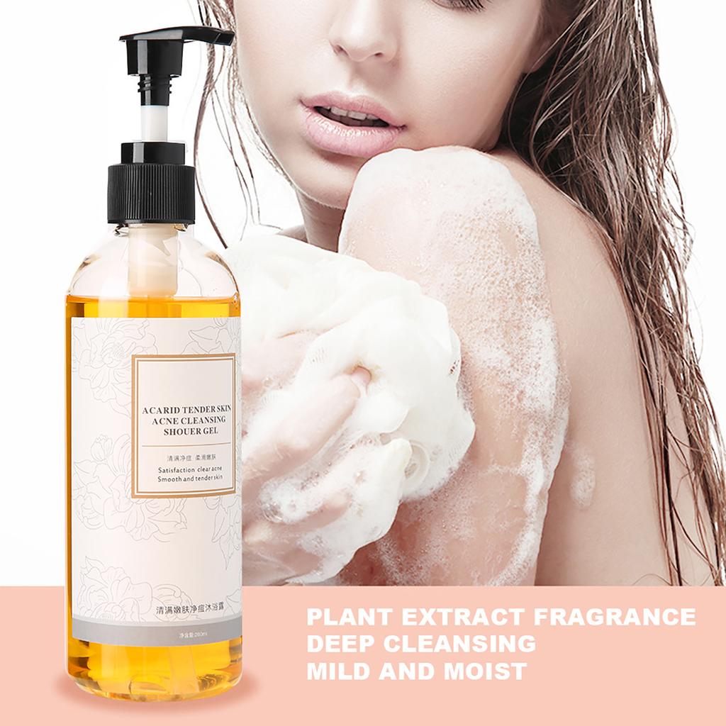 Exfoliate Shower Gel Anti Mite Amino Acid Moisturizing Body Wash Unisex Body Care 260ml