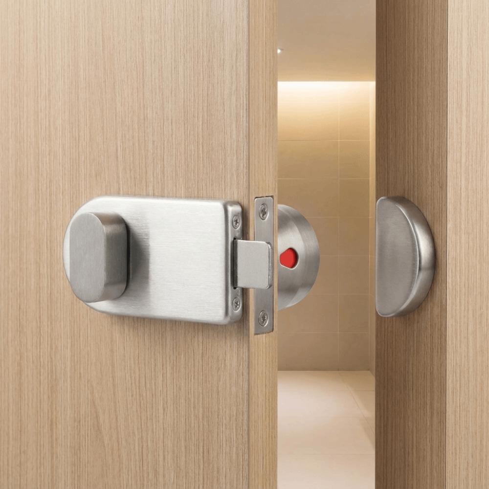 Rust Resistance Indicator Bolt Lock 304 Stainless Steel Public Toilet Lock  Partition Door