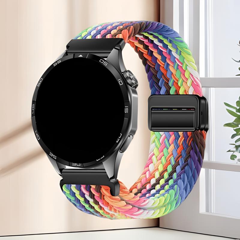 18/20/22mm Fashion Magnetic Nylon Strap for Samsung Galaxy 7/6/5/Huawei GT 6/5/4/Garmin Fenix 7/Forerunner 265 Replacement Band