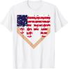 Baseball Drip Boy Ice Cream Patriotic American Flag 4th July T-Shirt