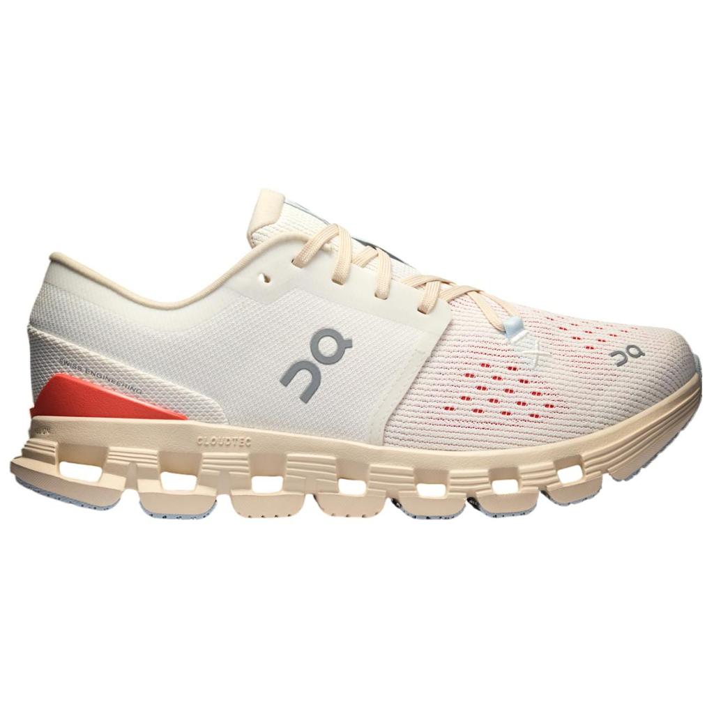On Cloud X4 Bas Matériau Composite Caoutchouc CloudTec Chaussures de Course Décontractées Ville Trajet Domicile-Travail Femme Ivoire Blanc 3WE30073297