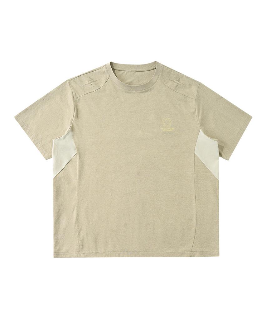 Beoteunseoul Airflow Mesh Panel Poly Short Sleeve (Beige/Black)