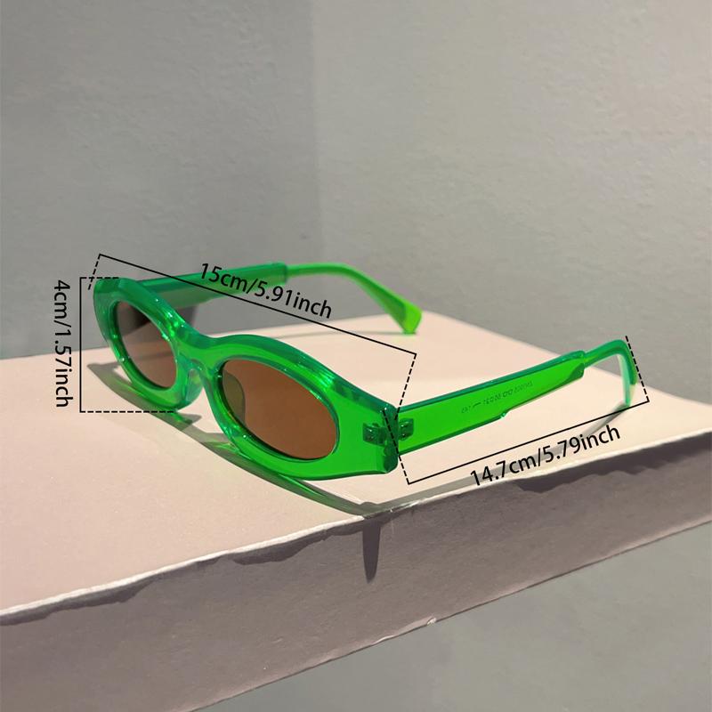 Oval Sunglasses  New Fashion Vintage Candy Color Beach Vacation Shades Women Retro Vintage Brand Outdoor Sun Glasses