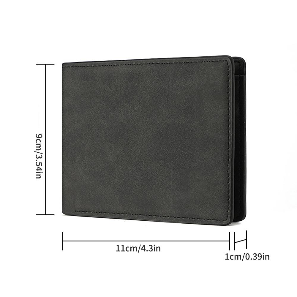 Matte soft leather short ultra-thin leather wallet, simple multi slot wallet, foldable all-in-one ultra-thin wallet, card bag