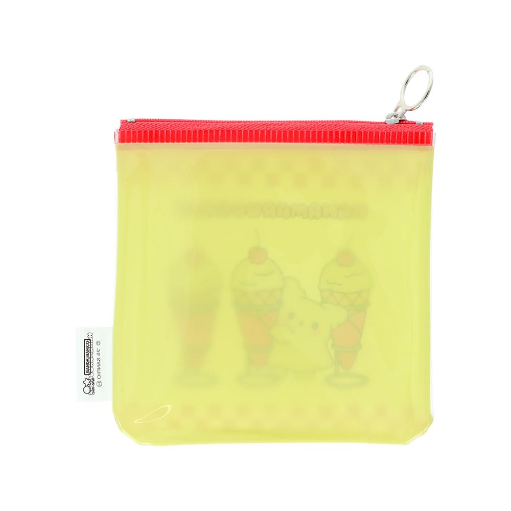 Stationery Hanamaru Obake Sanrio Characters Goods Clear Flat S2337231 Sun-Star Pouch, Material, Square, Yellow,