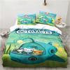 Yeni 3D Karikatür Octonauts 2/3 ADET Yatak Takımı Yatak Odası Tek Kişilik Çift Kişilik Yatak King Boy Yorgan Kılıfı Ve Yastık Kılıfı Çocuk Doğum Günü Hediyesi