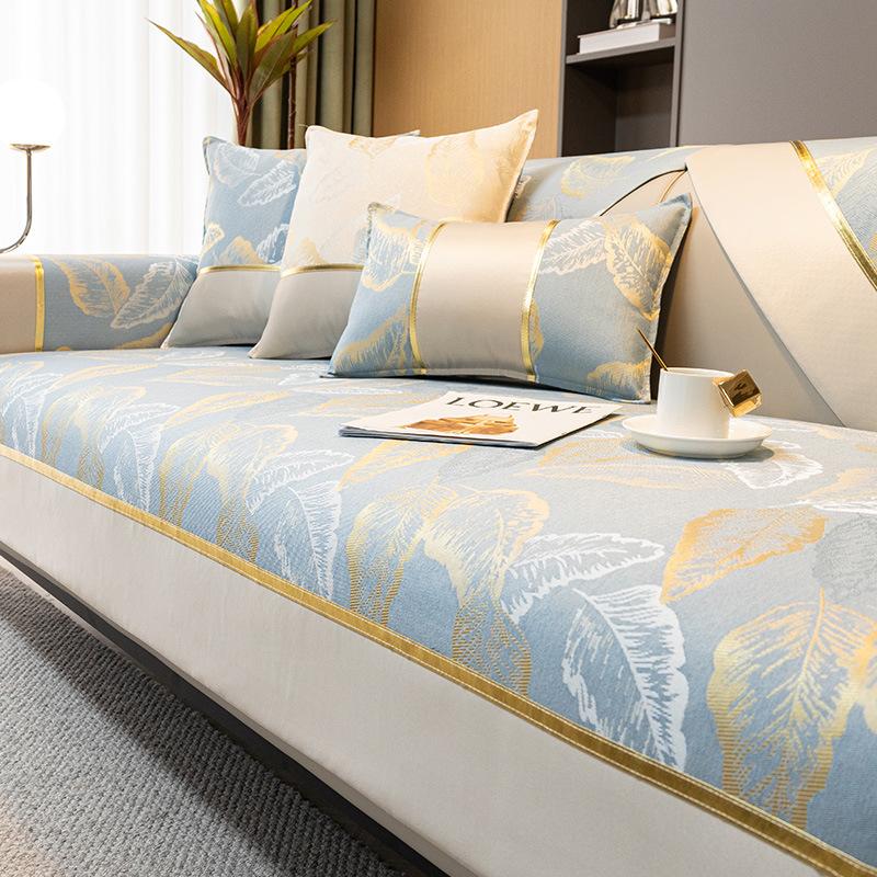 Sofa Cushion High Precision Light Luxury Four Seasons Universal Seat Cushion Armrest Backrest Jacquard Sofa Cover Home Sofa Mat