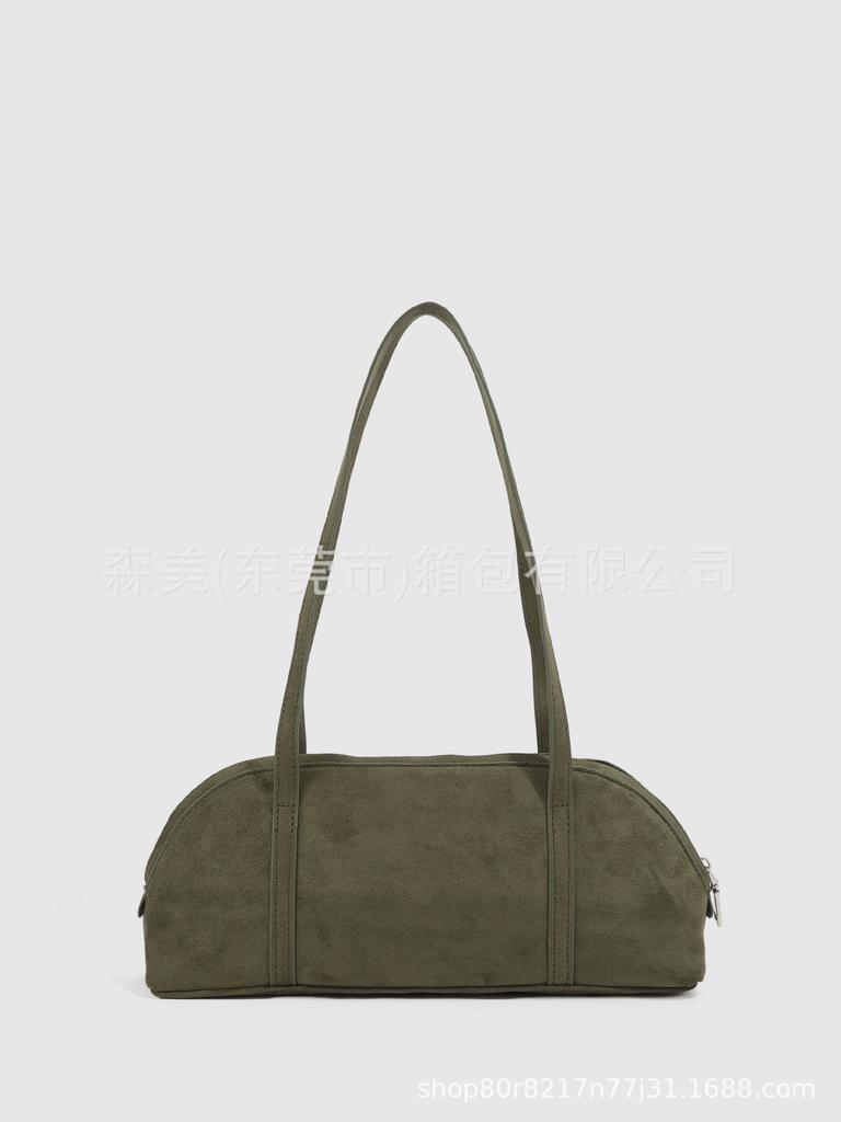 Korean Version Artistic Handbag Commuting Solid Color Shell Bag Large Capacity Armpit Bag Casual Versatile Women's Bag