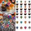 Halloween Skull Cake Topper Paper Party Decoration For Spooky Celebrations