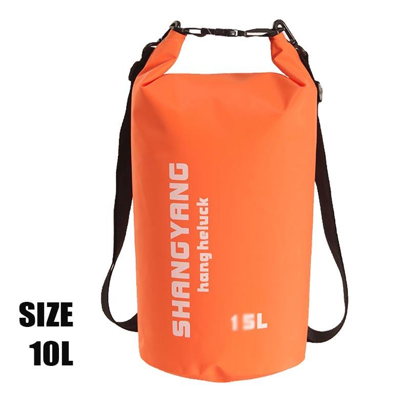 Outdoor PVC Dry Sack Bag Waterproof 10L 20L 30L Motorcycle Bag Shoulder Bag for Diving Swimming Hiking Driving Travel Kits