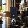 Solid Wood Table Accessory Number Holder, Metal Place Card Foodservice Split-Ring Style Weighted Holder Menu Stand for Photos, Memo, Notes,