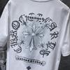GZ-8931 CHROME HEARTS 2025 Lato Nowa Wysokiej Jakości Bawełna Okrągły Dekolt Luźny Duży Rozmiar Męski i Damski T-shirt T-shirt dla Par