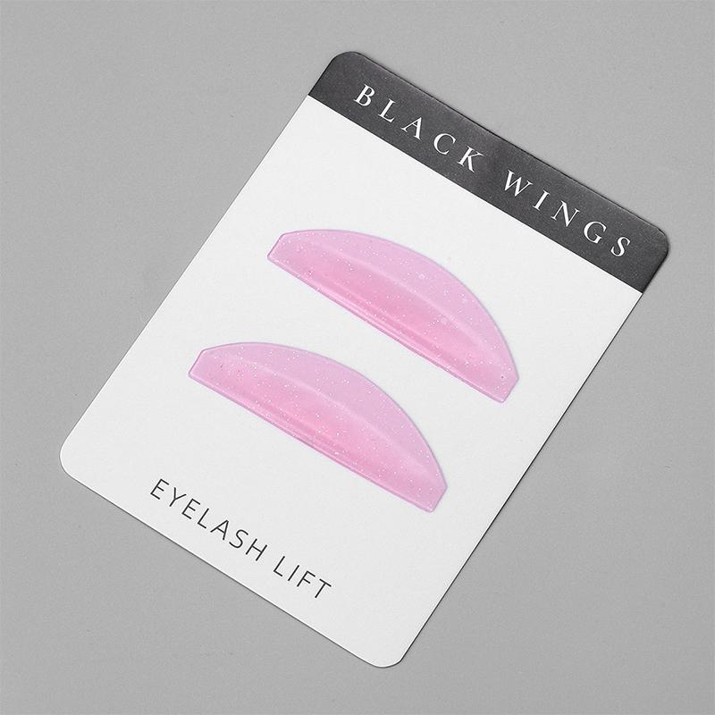 BLACKWINGS 1 Pair Eyelash Perm Silicone Pads, Curling Pads for Lash Lift, with Size Guide Chart, Hypoallergenic Reusable Accessories