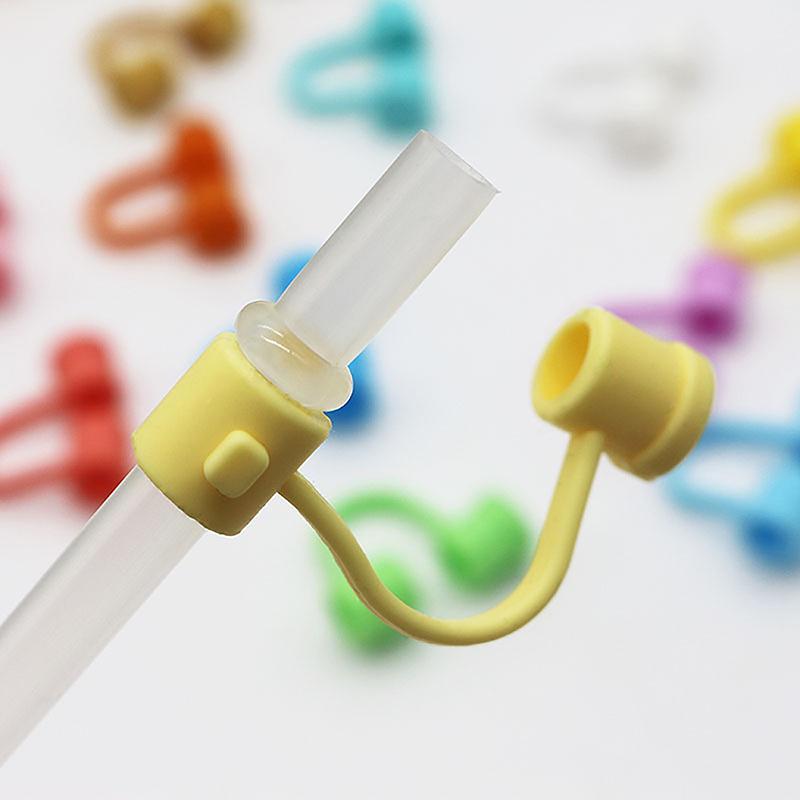 4 szt. silikonowych końcówek słomek wielokrotnego użytku, pyłoszczelne osłony słomek, osłony końcówek słomek do picia, nakładki na słomki, narzędzie do picia 8 mm mini
