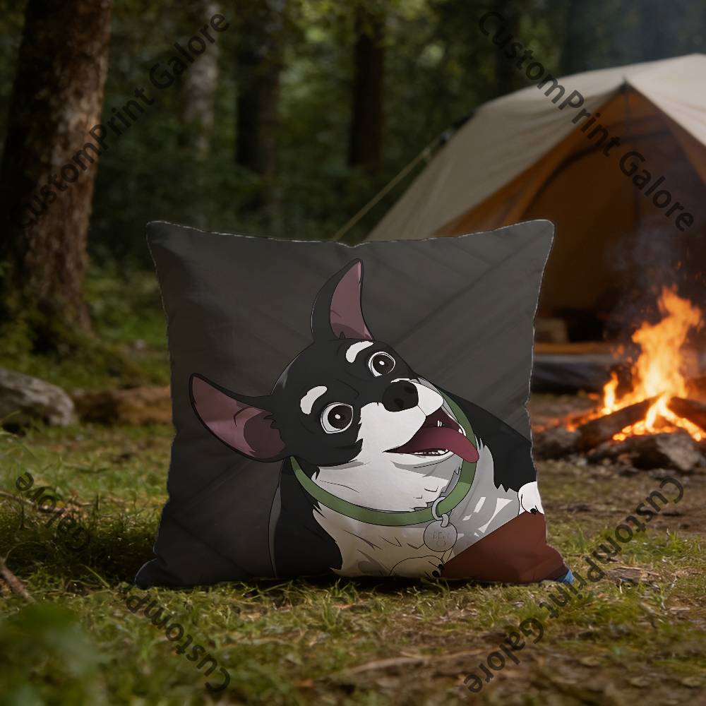

Dog Beef DDispatchD Polyester Printed Pillow Cover Square 30 35 40 45 50 55 cm Soft for Sofa Bed Car Home Decor 30x30 cm