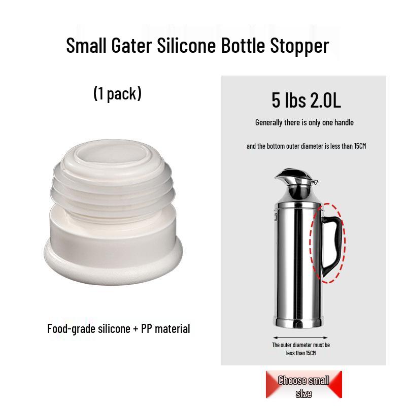 Insulated Thermos Lid with Silicone Cork and Wooden Top for Hot Water Bottles