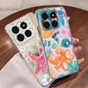 Oktopus Seestern Muster Hülle Für Xiaomi Redmi Note 15 Pro 4G Funda Redmi Note 14 13 Pro 5G Durchsichtiges TPU Silikon Weiche Abdeckung