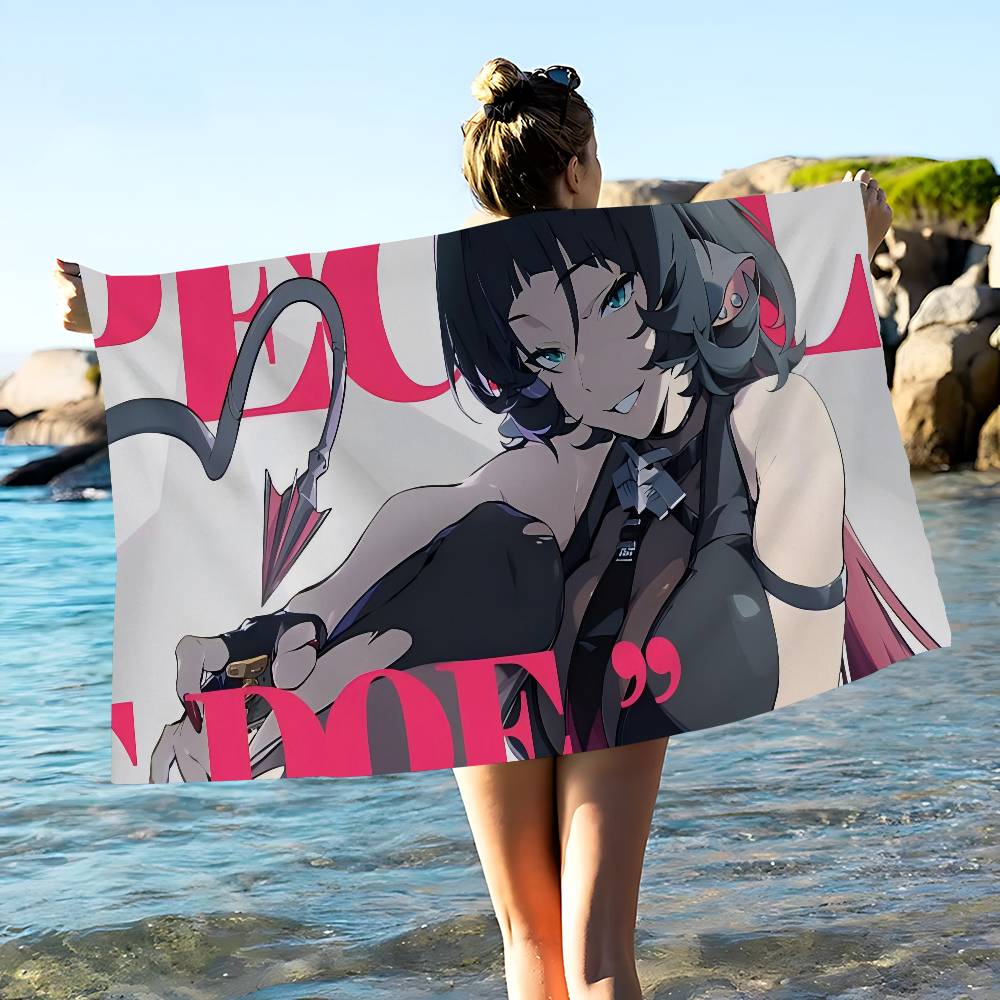 ZZZ Gaming Hoshimi Miyabi Große Mikrofaser Strandtücher Schnelltrocknendes Handtuch Sandstrandtücher Poolhandtuch für Reisen Schwimmbad Yoga