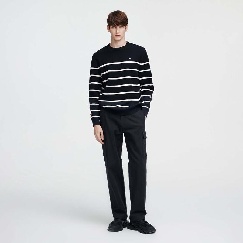 GIOVANNI VALENTINO Men's Autumn/Winter Brushed Casual Loose Straight-Leg Pants