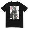 Samurai Cat Warrior Ink Japanese Ukiyoe Art Katana Animal Tshirt
