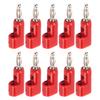 10pcs 4mm Stackable Banana Plug Connectors Solderless Banana Plugs for Security Accessories