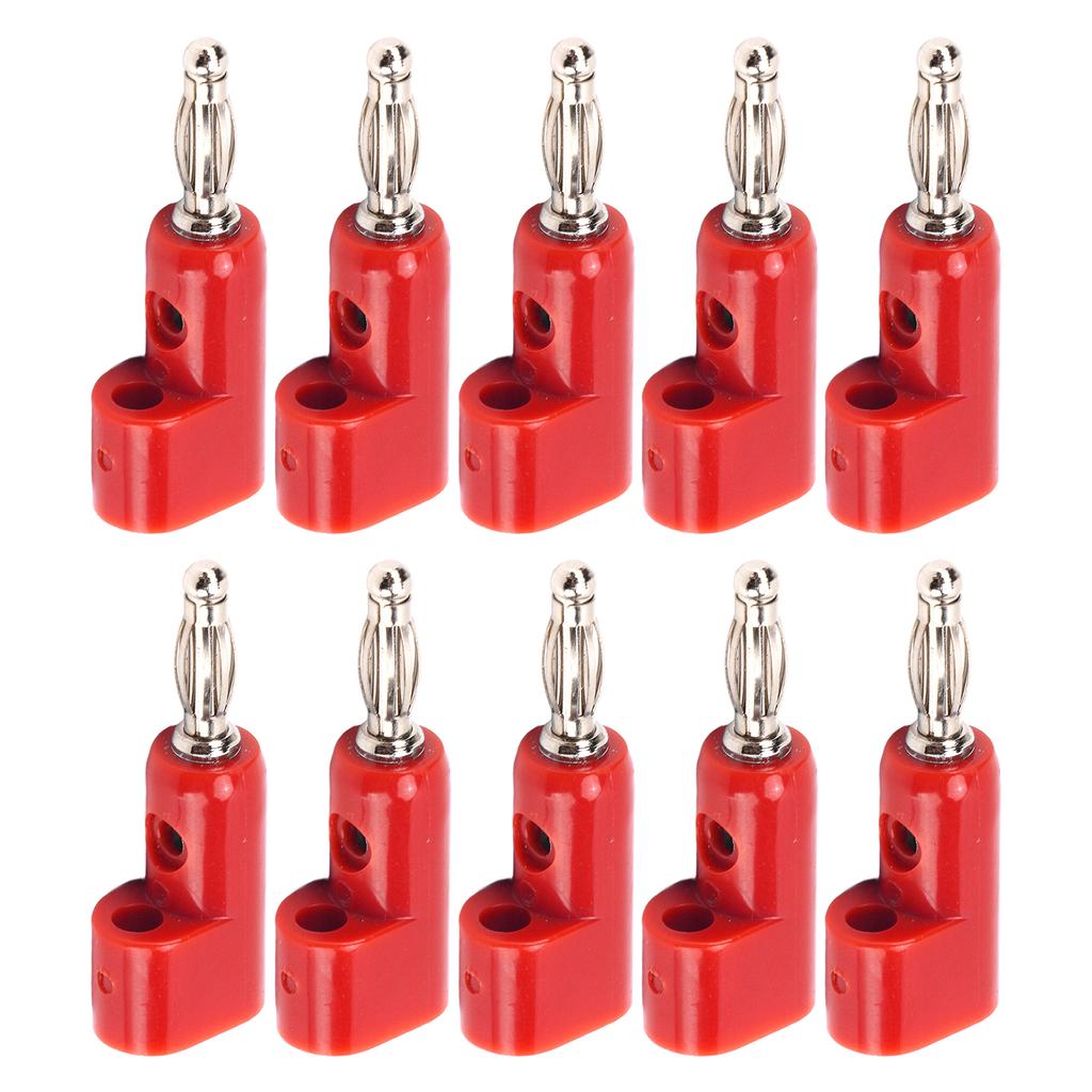 10pcs 4mm Stackable Banana Plug Connectors Solderless Banana Plugs for Security Accessories