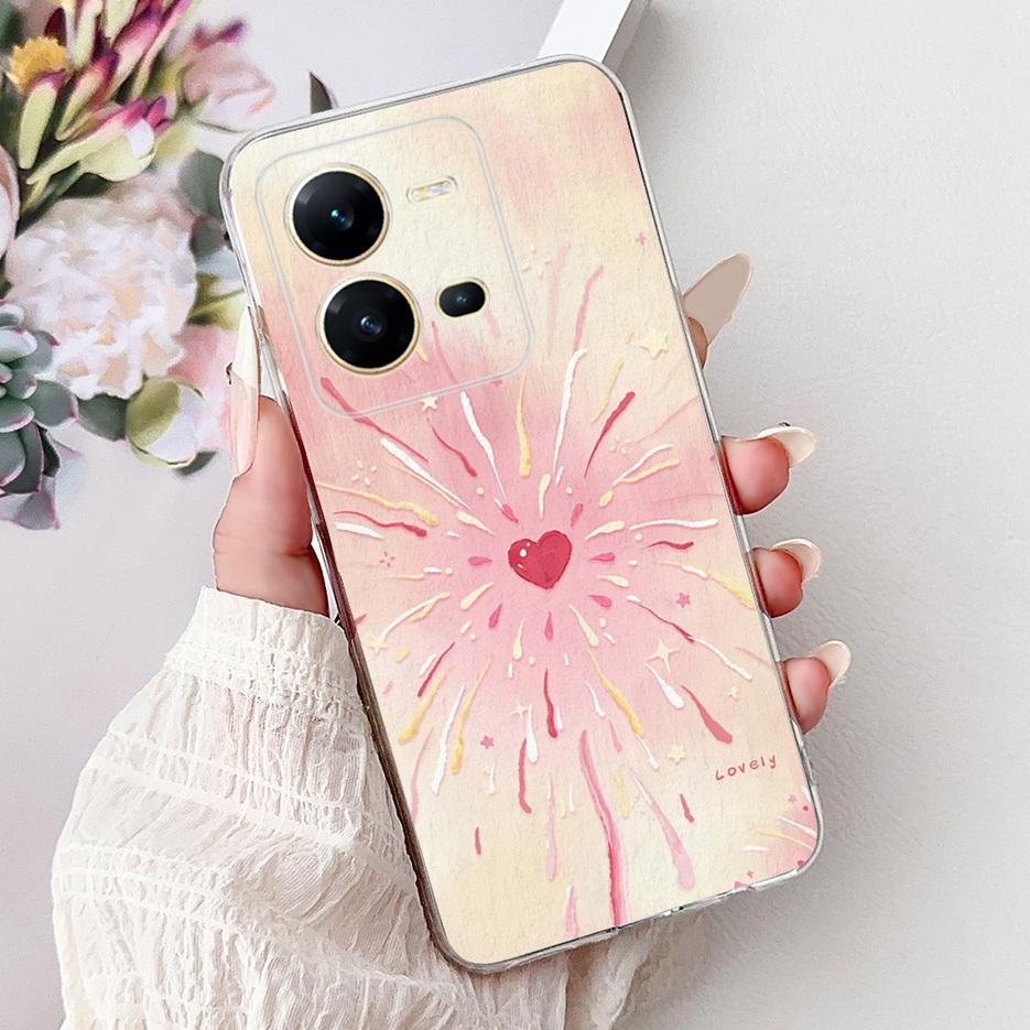 For Vivo V25 5G Case Vivo V25e V2201 Cute Cat Lion King Painted Cover Soft Silicone Phone Case For Vivo V25e V 25 VivoV25 Fundas