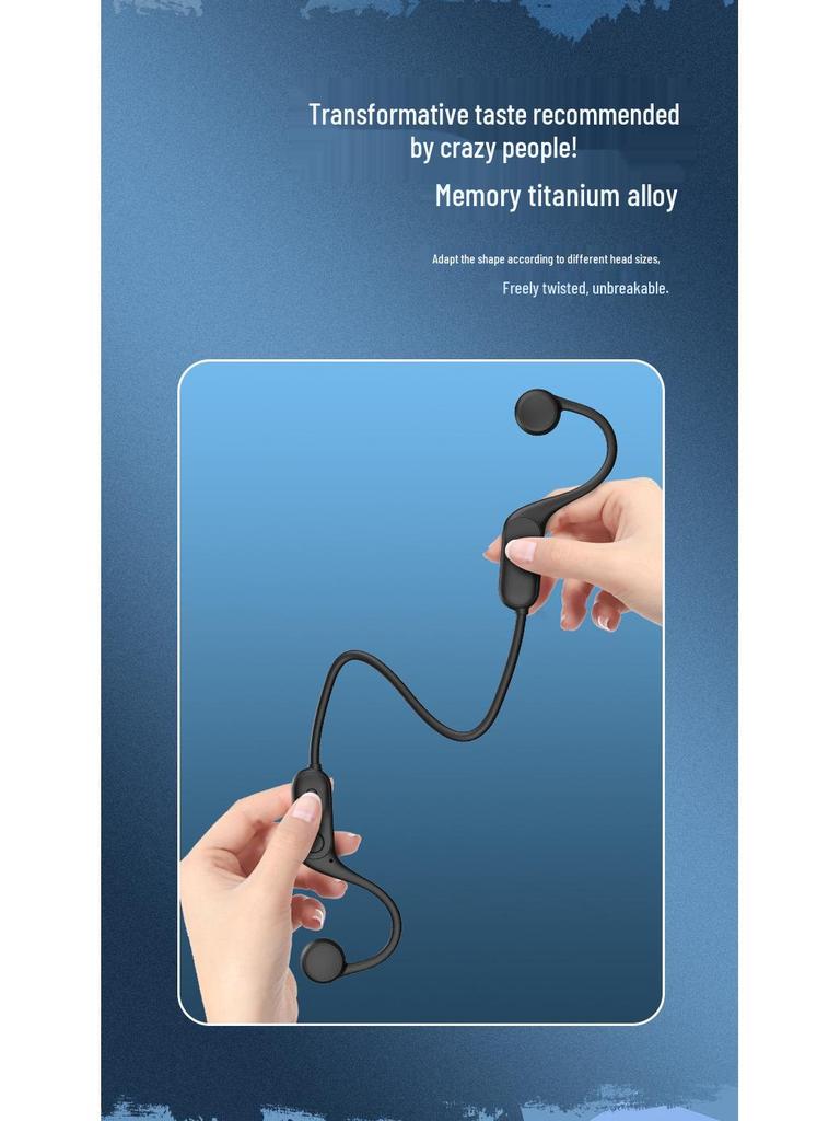 Y12 Bone Conduction Bluetooth Earphones: Waterproof, Non-In-Ear, with Card Slot for Sports, Swimming, and Running.