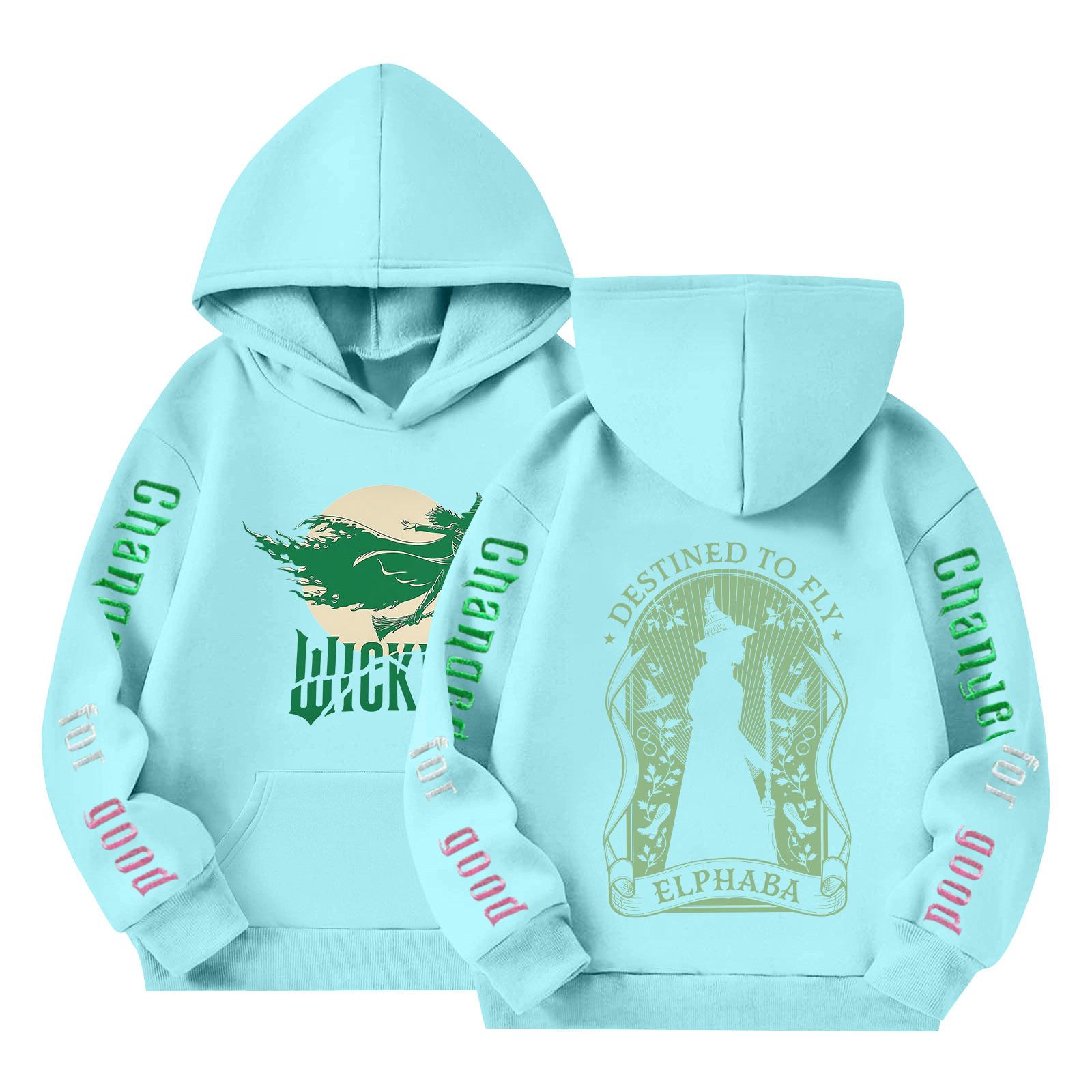 

Детский пуловер с длинным рукавом, свободного кроя, с принтом букв, капюшоном на шнурке 110