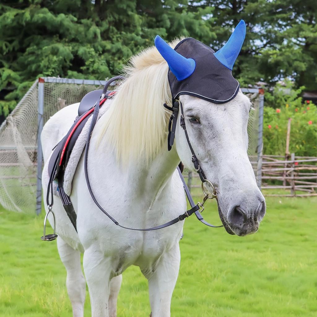 Horse Ears Cover Breathable Mesh Horse Earmuffs Horse Ear Mesh Cover, Breathable Horse Ears Protections Shield Supplies