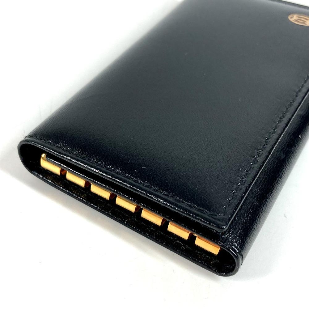 Cartier Pasha Logo 6-Ring 6P Key Key Case Leather Black