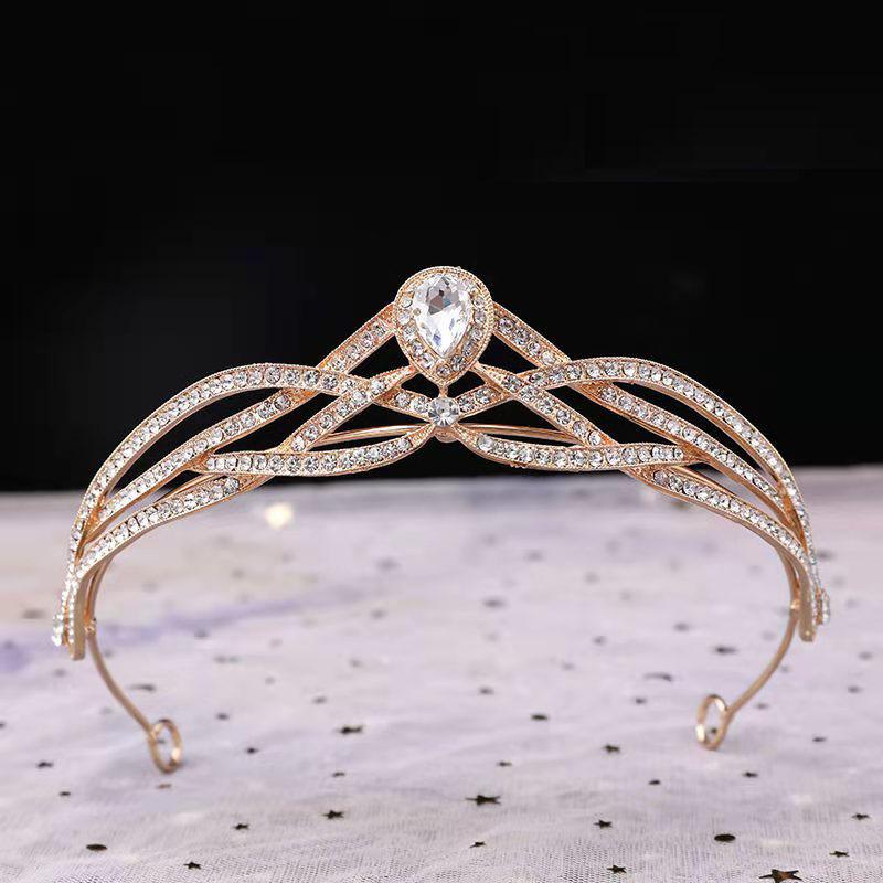 Children's Crown Hair Accessories  Cute Princesses Girls  Water Diamond King Crown Hair Bands Birthday Gifts for Girls Baby Headbands and Headwear