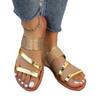 Fashion Summer 2025 Fashion Women's Shoes European and American Foreign Trade Large Size 43 Amazon EBay Shiny Flat Crystal Slippers Drop